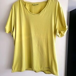 J.Lindeberg Green and Yellow Relaxed Short Sleeve Tee